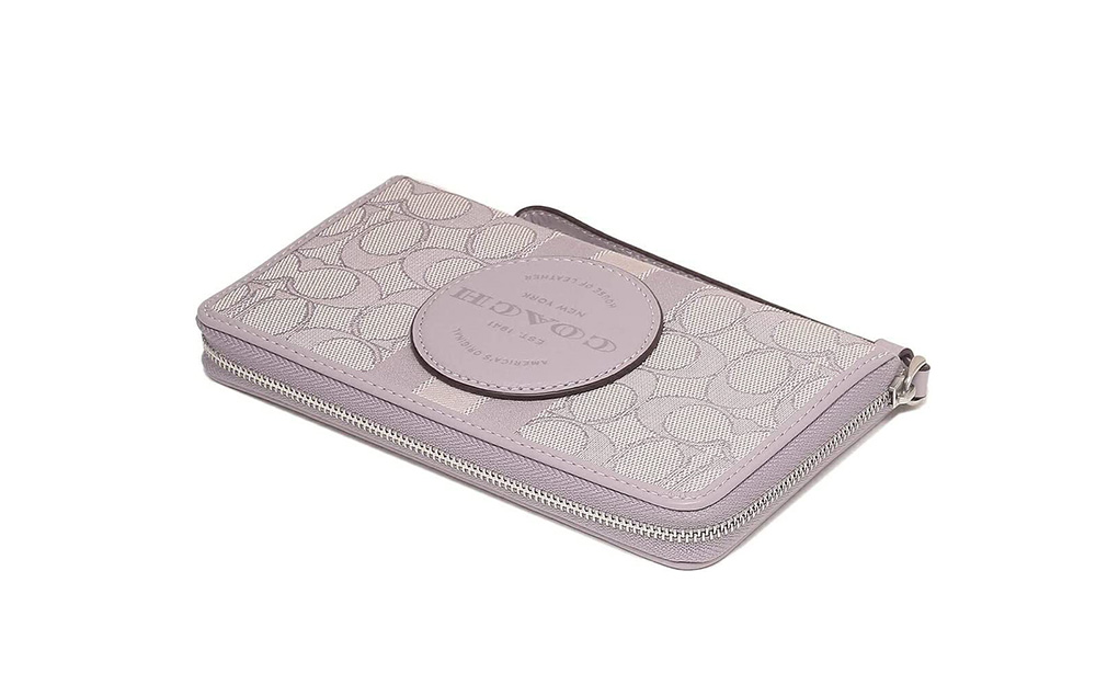 COACH 經典C LOGO 緹花長夾