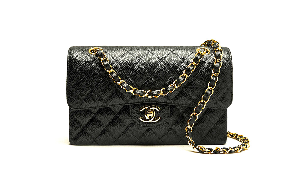 CHANEL經典口蓋包 荔枝紋金扣